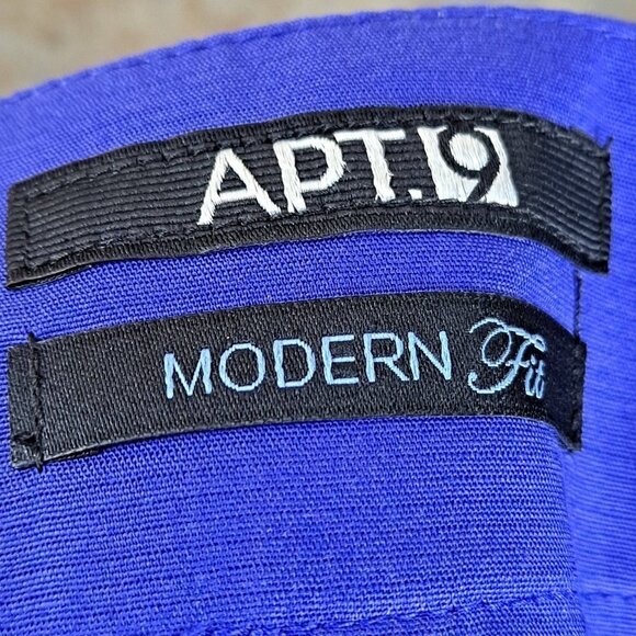 Apt 9 Size 14 Modern Fit "Spectrum Blue" Purple Polished Cotton Skirt w/Belt NWT - Picture 10 of 13